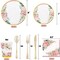 Floral Party Supplies – Bridal Shower Paper Plates & Napkins Set for 24 Guests, Disposable Dinnerware Kit with Plates, Cups & Cutlery for Baby Shower or Tea Party